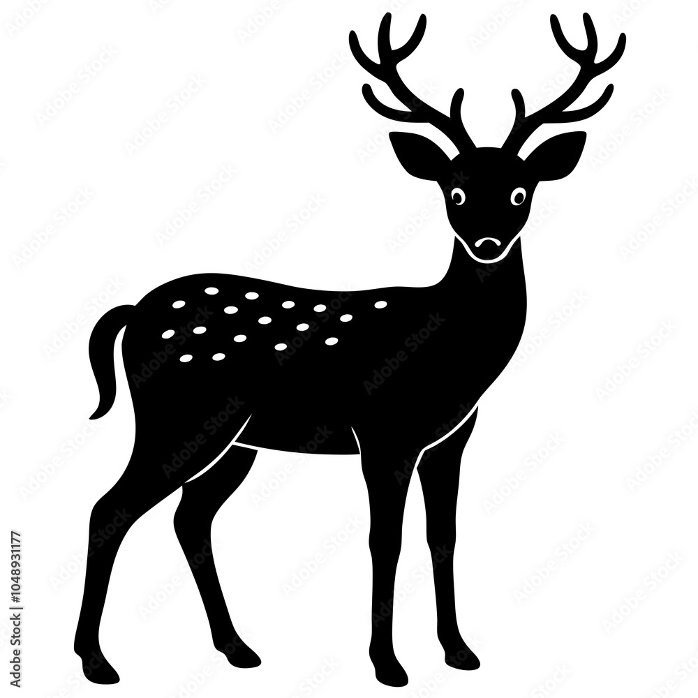 deer silhouette vector illustration deer silhouette vector illustration