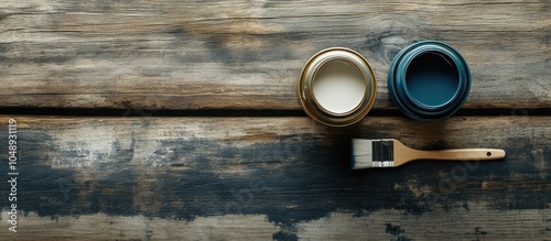 Two paint cans with clean b...