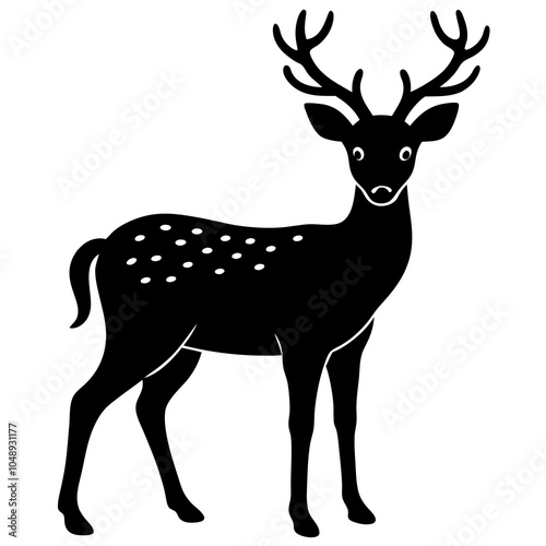 deer silhouette vector illustration