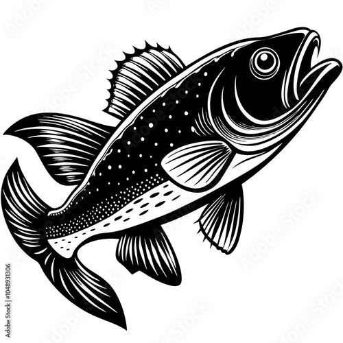 atlantic cod on white