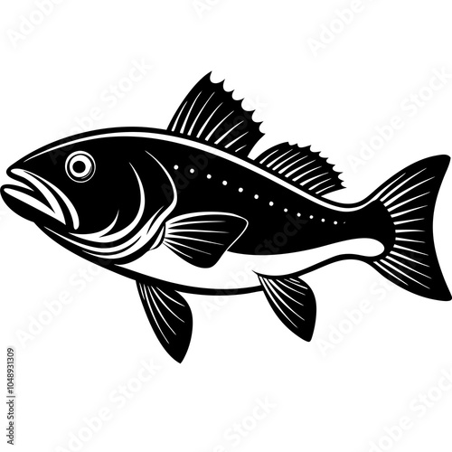 atlantic cod on white