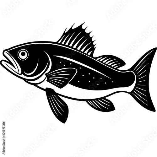 atlantic cod on white