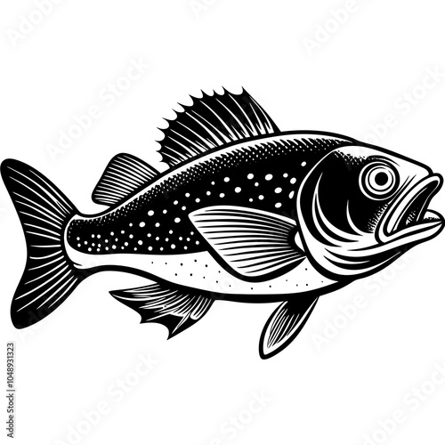 atlantic cod on white