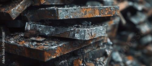 A stack of scrap metal accu...