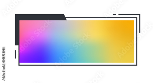 Futuristic element vector illustration. Colorful lower third video overlay.