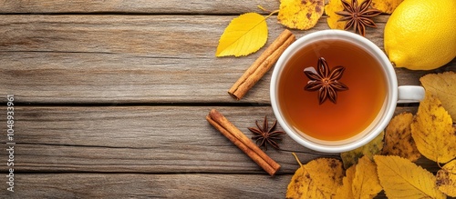 Autumn theme featuring a cu...
