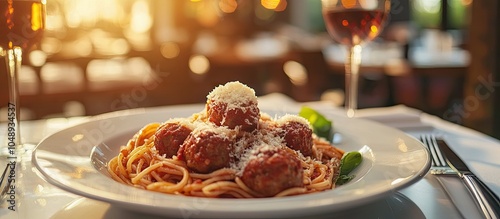 Italian spaghetti pasta wit...
