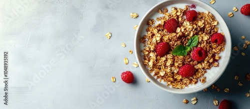 Healthy granola mix with ra...