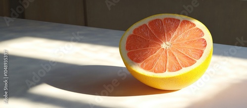 Half a grapefruit on a surf...