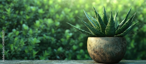 Aloe vera thriving in a pot...