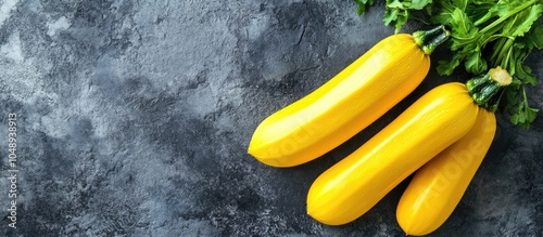 Bright yellow zucchini Fres...