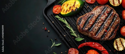 Grilled vegetables and meat...