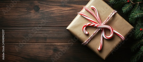 Christmas gift with candy c...