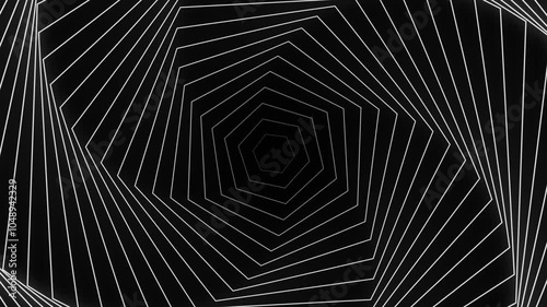 Abstract background, hexagonal neon on black background. Video loop format 4k video