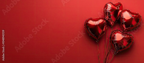 Heart shaped foil balloons ...