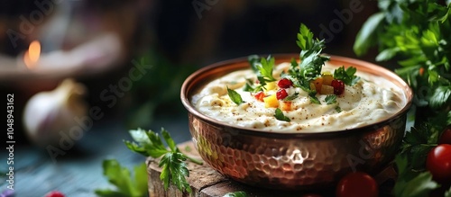 Homemade mayonnaise with ve...