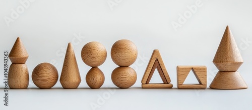 wooden educational toy set ...
