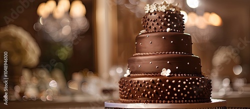 Chocolate wedding cake feat...
