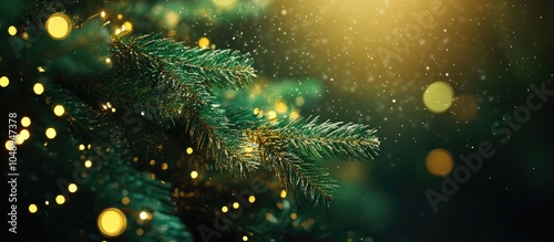 Background of a lit Christm...