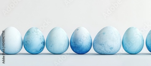 A row of ombre blue Easter ...