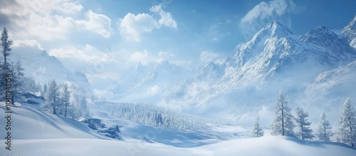 Stunning winter mountain sc...