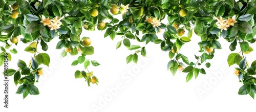Lemon tree blooms and folia...