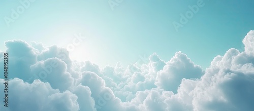 Fluffy sky backdrop with co...