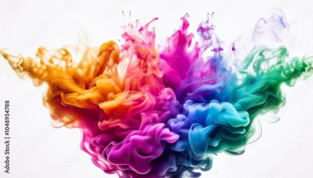 Obraz premium Explosión de humo multicolor