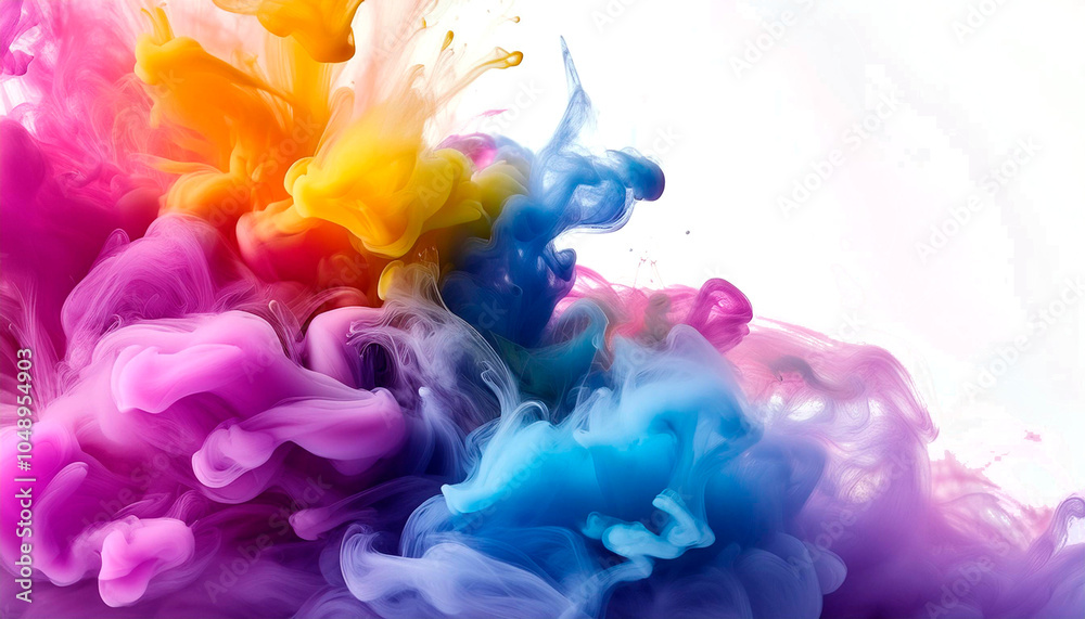 Fototapeta premium Explosión de humo multicolor