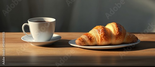 Croissant on the table with...