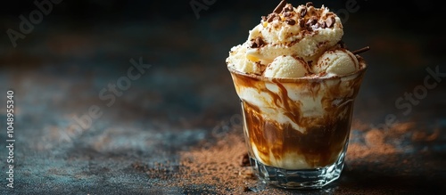 Affogato coffee with ice cr...