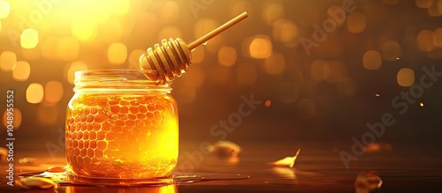 Honey in a jar and a honey ...
