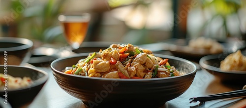 Asian cuisine being served ...