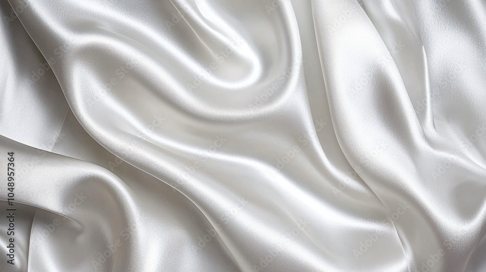 Obraz premium Smooth White Satin Fabric Texture for Design Use