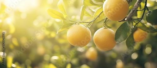 Oranges mature on a branch ...