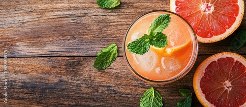 Glass of a refreshing drink...