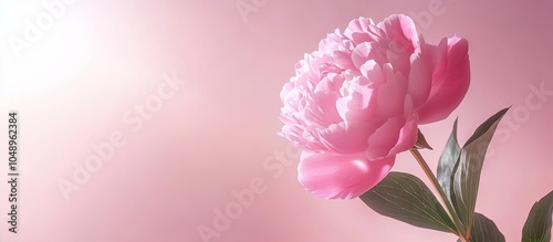 Branch of a peony flower on...