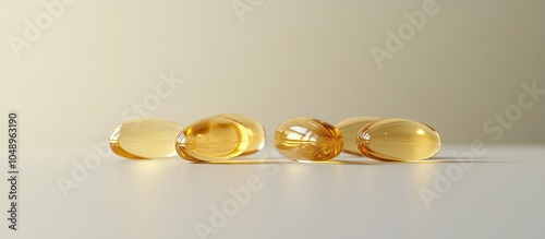 translucent fish oil capsul...