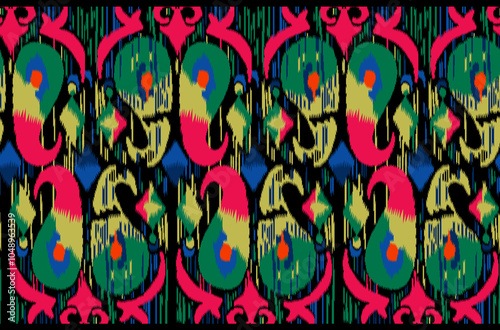 Obraz na płótnie seamless beautiful wallpaper cards border design floral leaf vintage ornament Victorian geometric ethnic print paisley w salonie