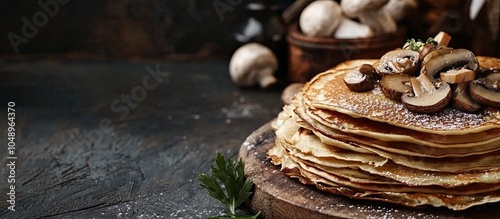Pancakes with mushrooms Hom...