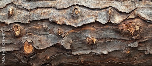 European Larch Larix decidua bark close up. with copy space image. Place for adding text or design photo