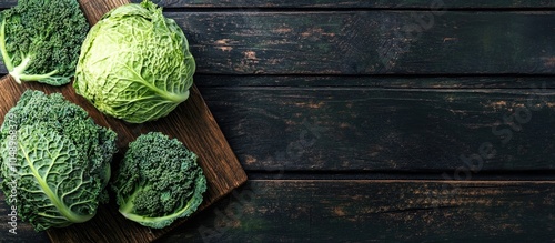 Sliced Savoy cabbage on a c...