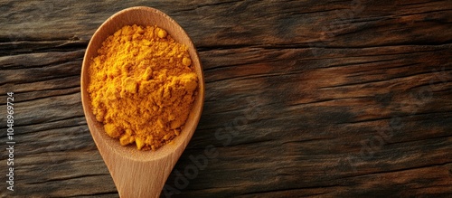 Top view of turmeric in a w...