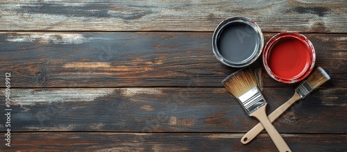 Two paint cans with clean b...