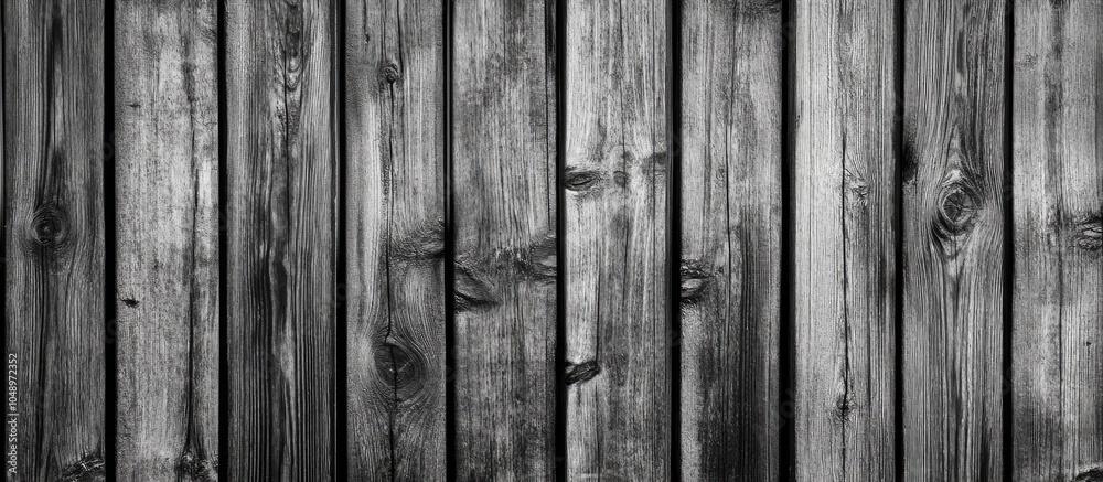 Naklejka premium Wood fence background texture BW. with copy space image. Place for adding text or design
