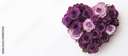 Beautiful purple roses arra...