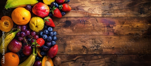 Variety of mixed fruits on ...