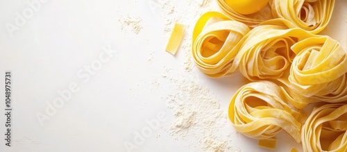 Homemade tagliatelle pasta ...