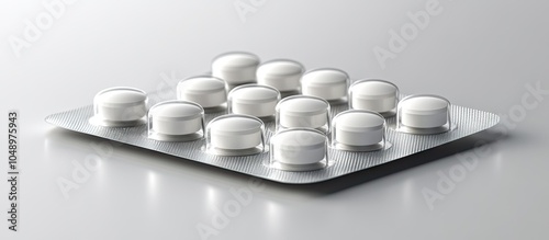 White pills contained in an...