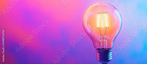 light bulb set against a vi...